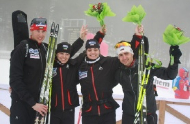 Смесената ни щафета с 4-то място в Банско, първа е Франция