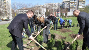 Общинари засадиха 130 дръвчета в Стара Загора