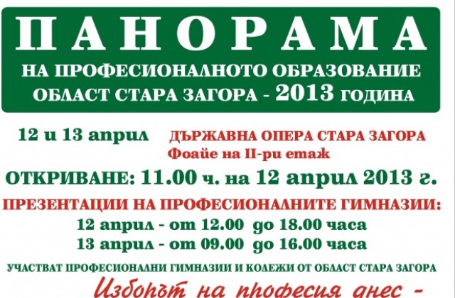 Панорама на професионалното образование в Стара Загора
