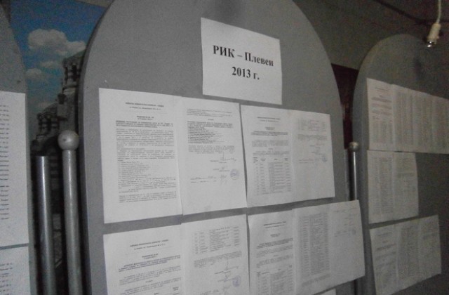 РИК-Плевен одобри 34 партии - една получи отказ