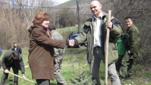 Трансгранична акция по залесяване край Белоградчик