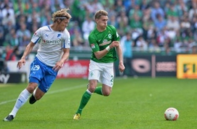 Хофенхайм завърза борбата за оцеляване в Бундеслигата след драматичен хикс с Вердер