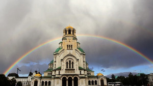 Двойна дъга над София след проливния дъжд