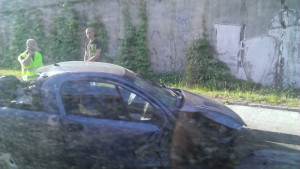 Катастрофа затруднява движението по Коматевско шосе