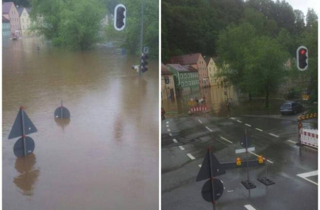 В Германия хората излизали със своя техника да помагат при наводнението