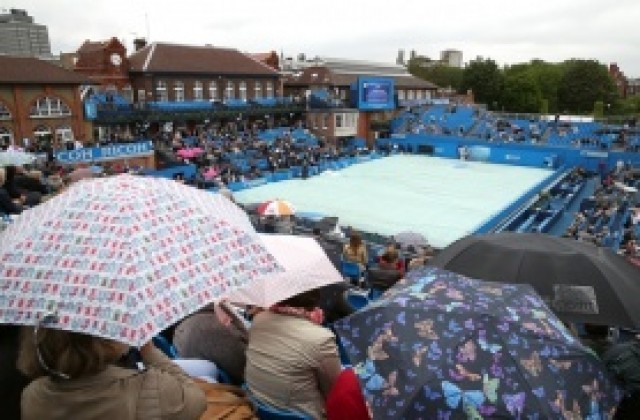 Дъжд бави мача на Григор Димитров и Лейтън Хюит, има опасност да не се изиграе днес