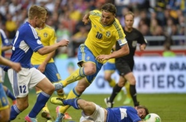 ВИДЕО: Швеция би Фарьорите с два гола и човек по-малко