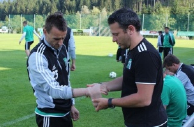 Йордан Минев тренира с Лудогорец въпреки фрактурата