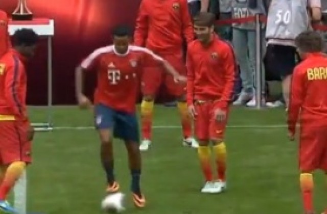 ВИДЕО: Тиаго съсипа барселонското „тики-така“ и на загрявката