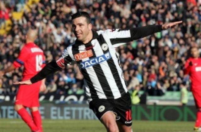 Тото Ди Натале на прага на еврорекорд с Удинезе