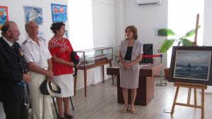 Дариха картина с подводницата Слава на Военноморския музей