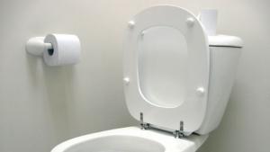 Тоалетна чиния се стовари върху кола
