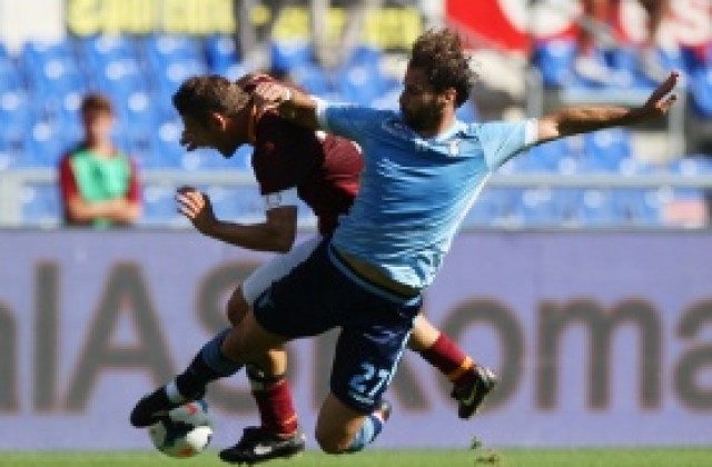 ВИДЕО: Рома си отмъсти на беззъб Лацио, взе дербито и първото място в Серия А