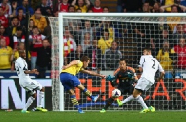 ВИДЕО: Уелсец направи Арсенал първи в Англия... насред Уелс