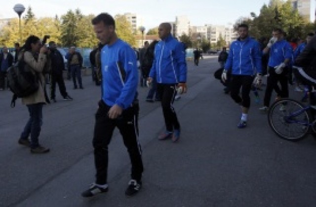 Топчо води тренировката на Левски