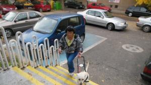 Кучеводач спасява от неприятности незряща дама