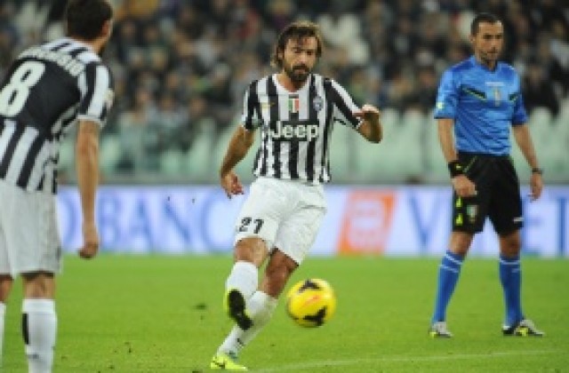 Пирло задмина Дел Пиеро по голове от преки свободни удари в Серия А