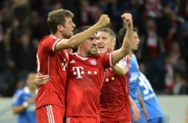 ВИДЕО: Байерн би изненадващо трудно Хофе и изравни 30-годишен рекорд