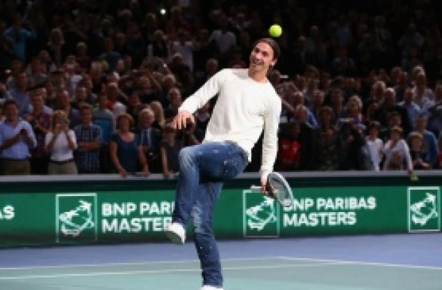 ВИДЕО и СНИМКИ: Ибрахимович поигра тенис с Джокович