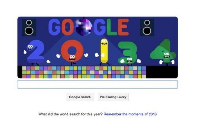 Google изпрати годината с диско Doodle