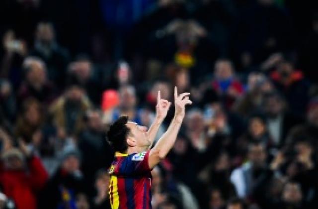 Меси и Неймар на пейката срещу Атлетико Мадрид