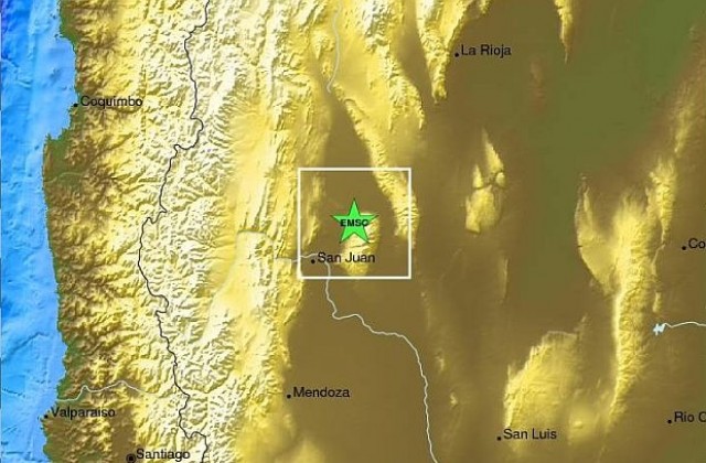 Земетресение с магнитуд 5,3 разлюля Аржентина