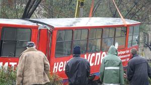 Трамвай дерайлира на бул Ген Скобелев