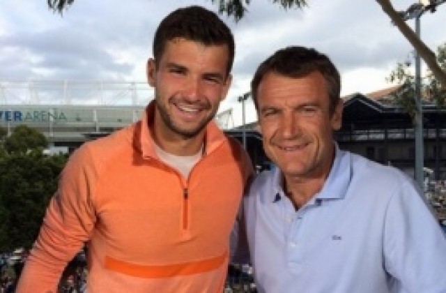 ВИДЕО: Григор показва ефектни удари на Матс Виландер