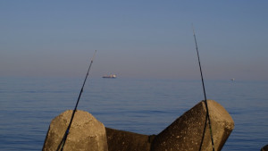 Глобиха рибарилюбители за косене в морето