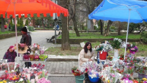 Търговците на цветя в областтакоректни на 8ми март