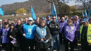 Служители на Напоителни системи протестираха край Благоевград