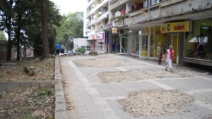 Броят счупените плочки в центъра