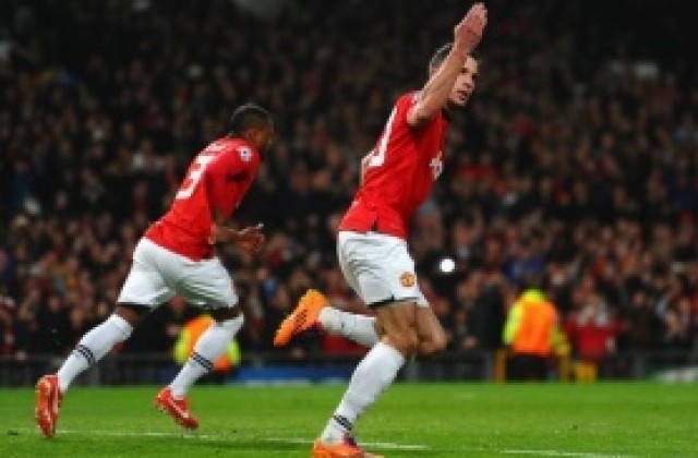 ВИДЕО: Фамозен Ван Перси класира Юнайтед на 1/4-финал в ШЛ