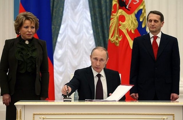 Путин завърши процедурата за присъединяването на Крим