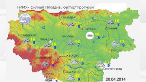 Облачно време с краткотрайни превалявания от дъжд