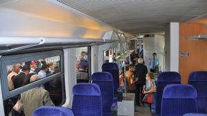 Първият влак с пътници от Видин за Калафат премина по