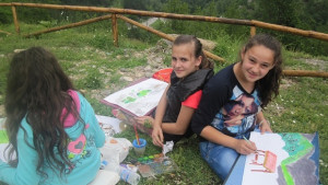 Ученици рисуваха резерват Врачански карст