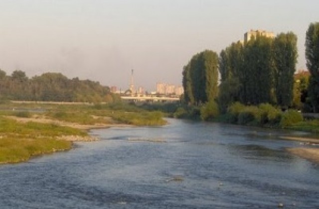 Боклуци и растения пълнят коритото на Марица край Пазарджик