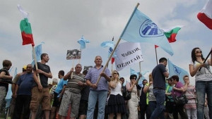 Строители блокираха пътя РусеВарна