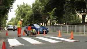 Положиха маркировка на ремонтирания булевард Генерал Столетов