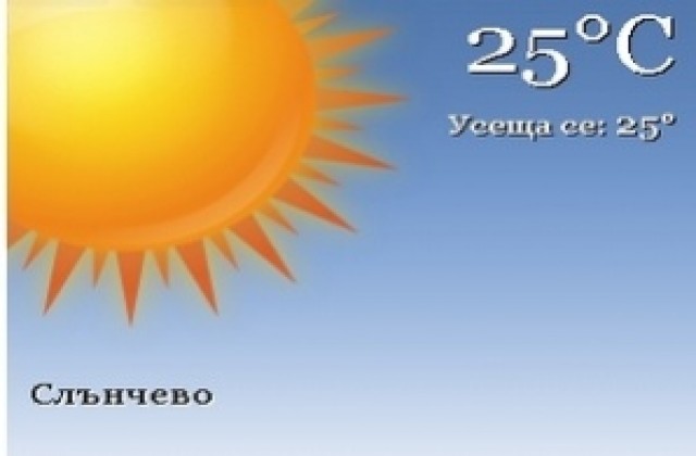 Слънчево и горещо, утре- превалявания