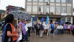 Протест на работещи в Напоителни системи и в Монтана