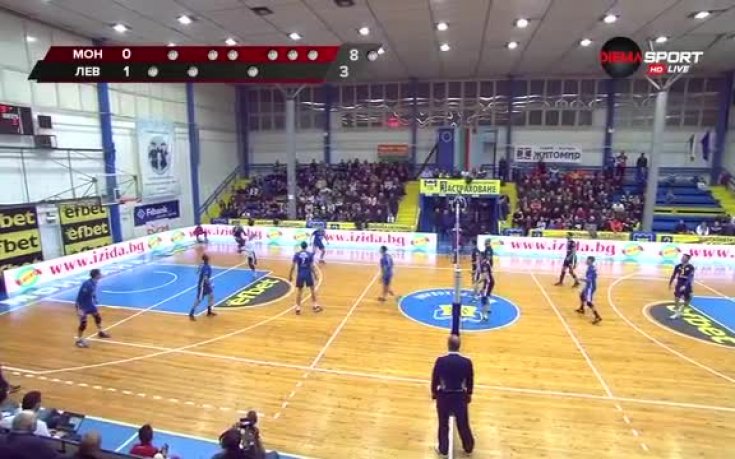 Левски записа само 7 точки в четвъртия гейм при загубата от Монтана