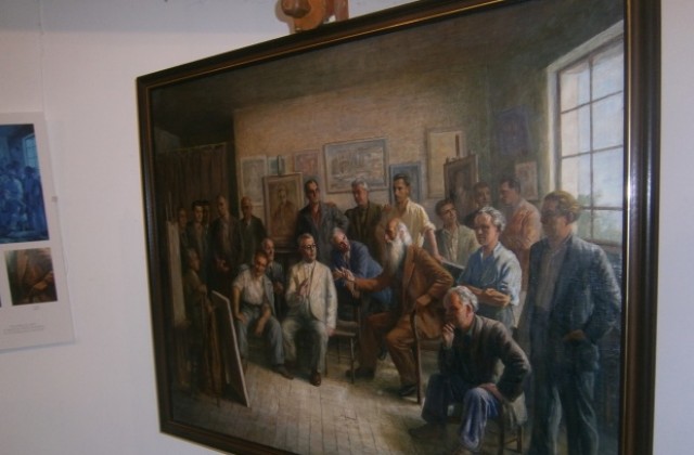 Откриха уникална изложба с творби на 21 художници свързани с Кюстендил и изобразени в една картина