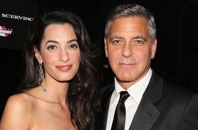Първи снимки от сватбата на Джордж Клуни и Амал Аламудин
