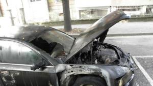 Кола горя тази нощ в Благоевград