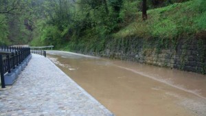 Водата заля пътища и мазета в села и квартали от