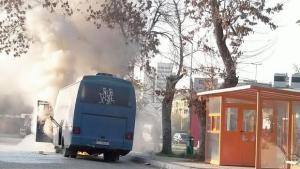 Автобус се запали в Димитровград няма пострадали