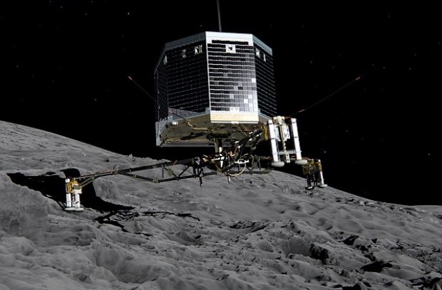 Розета е заснела подскока на Фила върху кометата