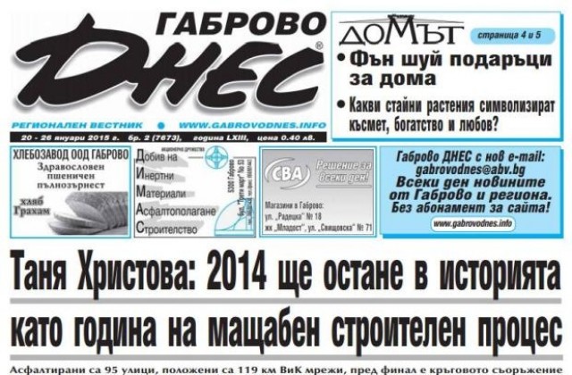 2014 г. ще остане в историята като година на мащабен строителен процес